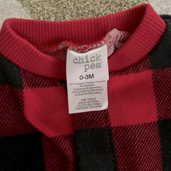 Chick Pea Buffalo Check Flannel Romper - Picture 2 of 3